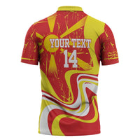 Macedonia Football Custom Zipper Polo Shirt Go Risovi Grunge Style - Wonder Print Shop