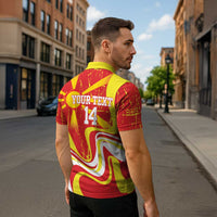 Macedonia Football Custom Zipper Polo Shirt Go Risovi Grunge Style - Wonder Print Shop