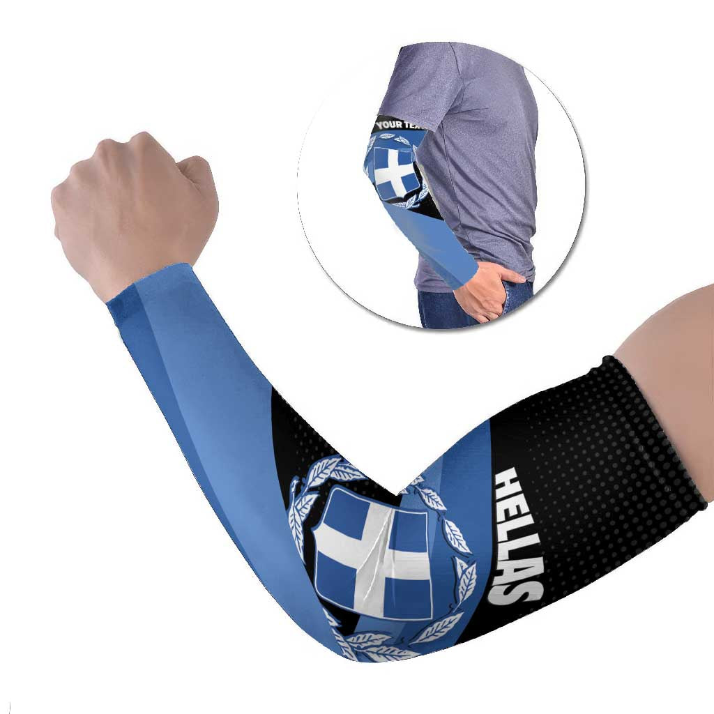 Personalised Greece Hellas Arm Sleeves Coat Of Arms - Wonder Print Shop