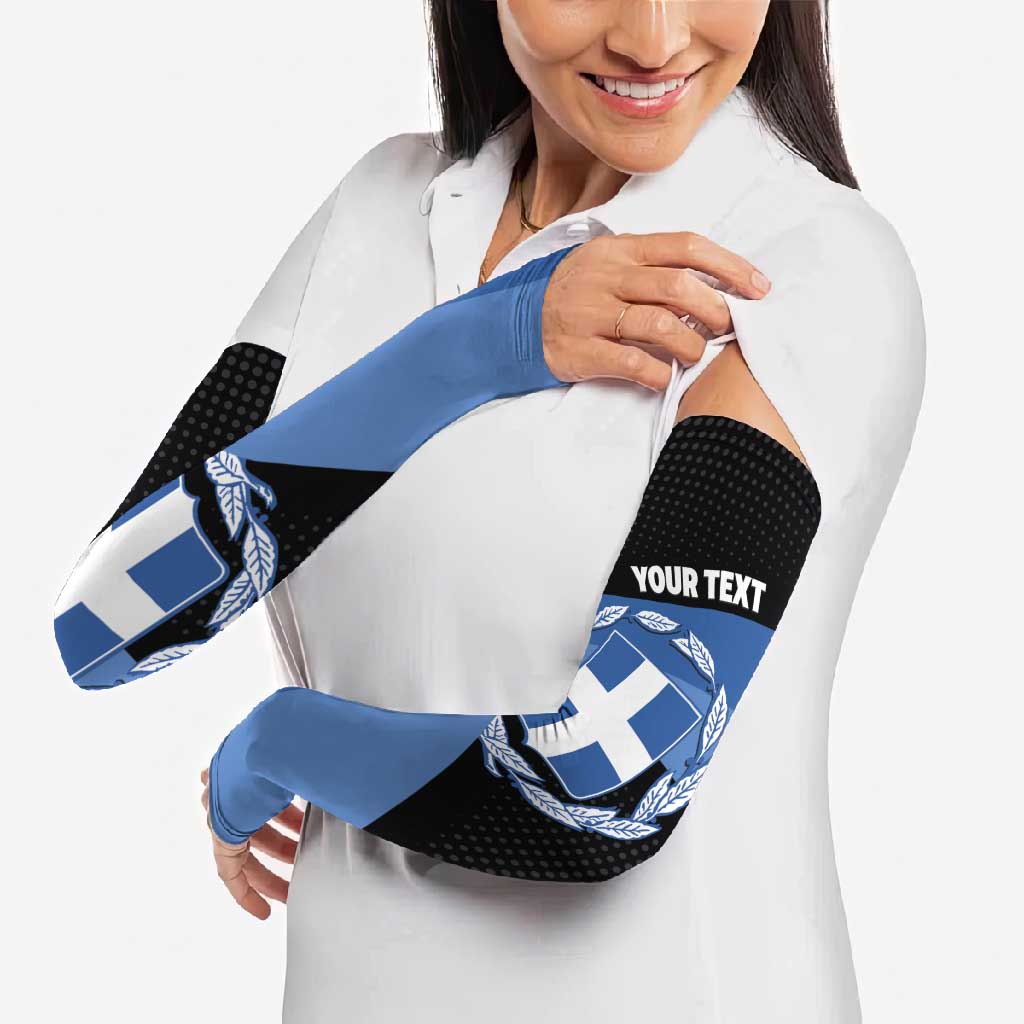 Personalised Greece Hellas Arm Sleeves Coat Of Arms - Wonder Print Shop