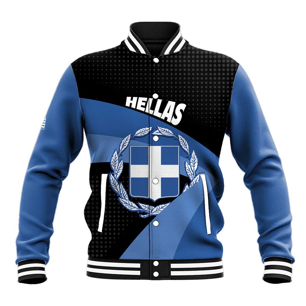 Personalised Greece Hellas Baseball Jacket Coat Of Arms - Wonder Print Shop
