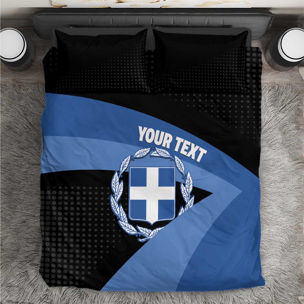 Personalised Greece Hellas Bedding Set Coat Of Arms - Wonder Print Shop
