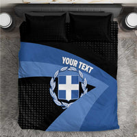 Personalised Greece Hellas Bedding Set Coat Of Arms - Wonder Print Shop