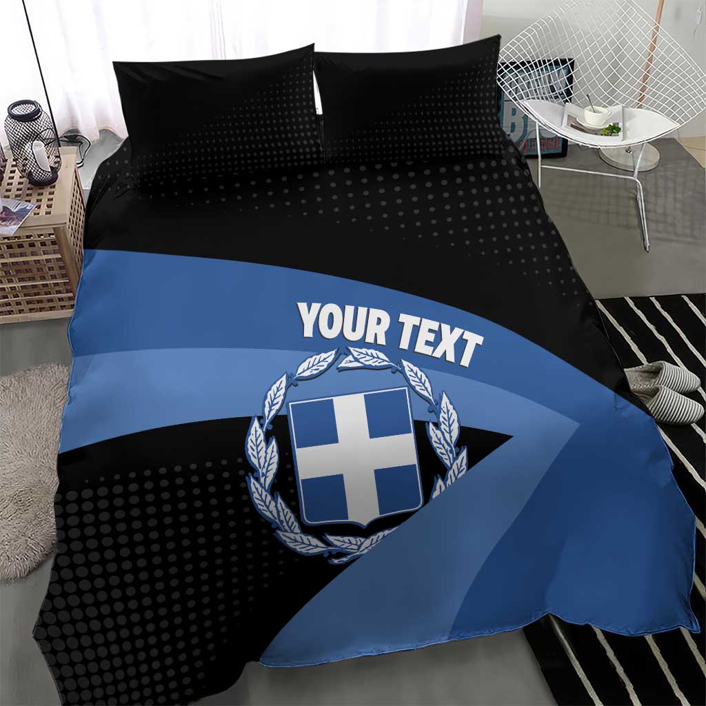 Personalised Greece Hellas Bedding Set Coat Of Arms - Wonder Print Shop