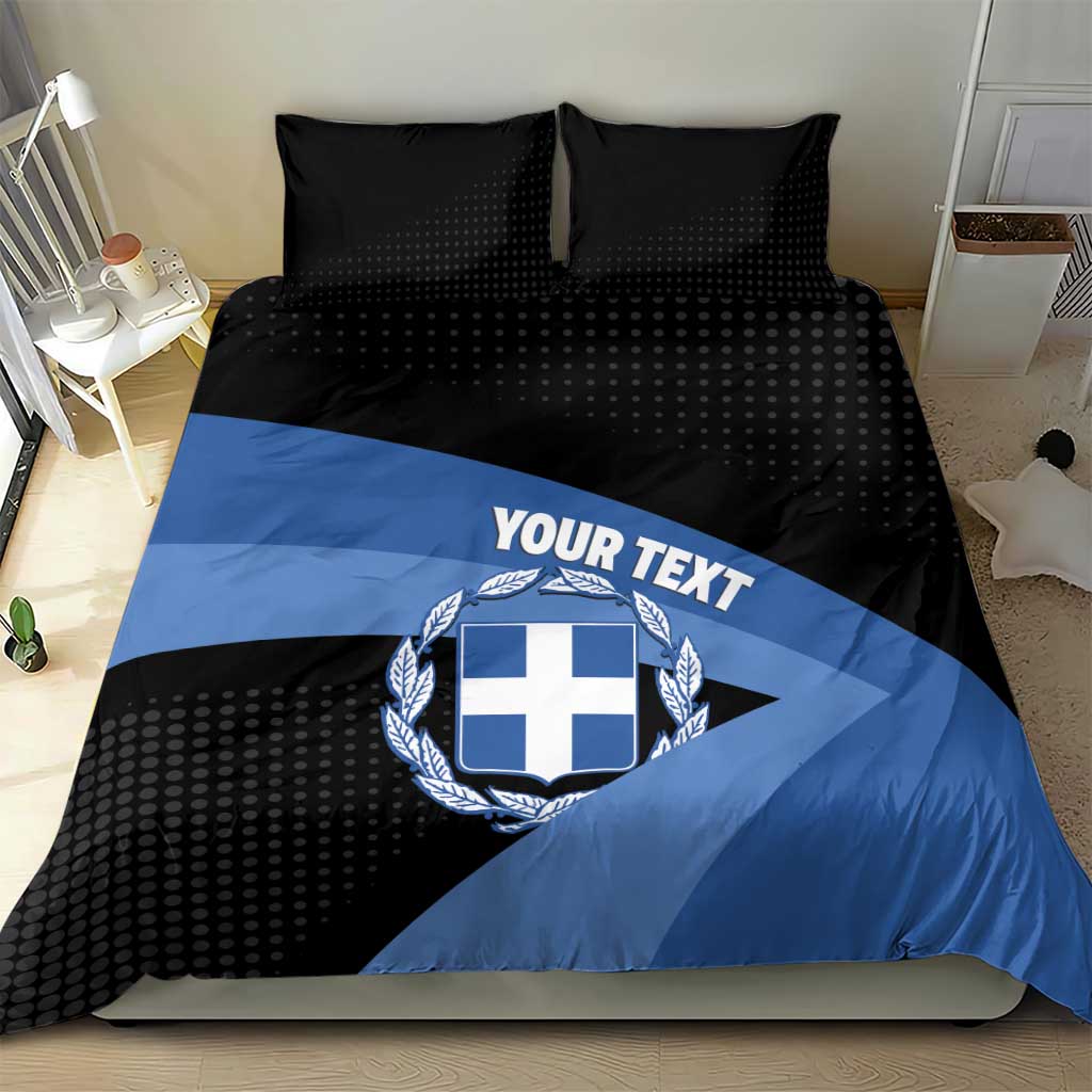 Personalised Greece Hellas Bedding Set Coat Of Arms - Wonder Print Shop