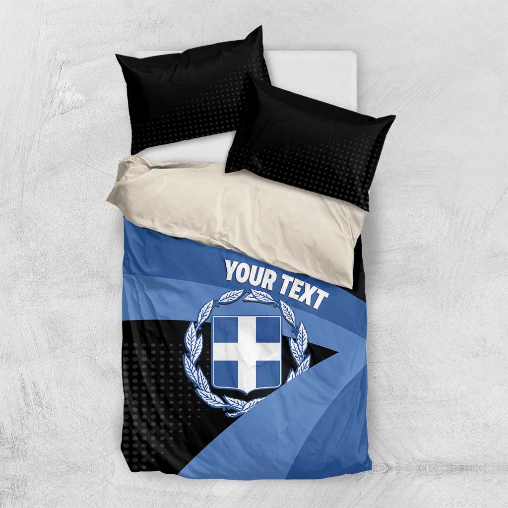 Personalised Greece Hellas Bedding Set Coat Of Arms - Wonder Print Shop