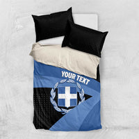 Personalised Greece Hellas Bedding Set Coat Of Arms - Wonder Print Shop