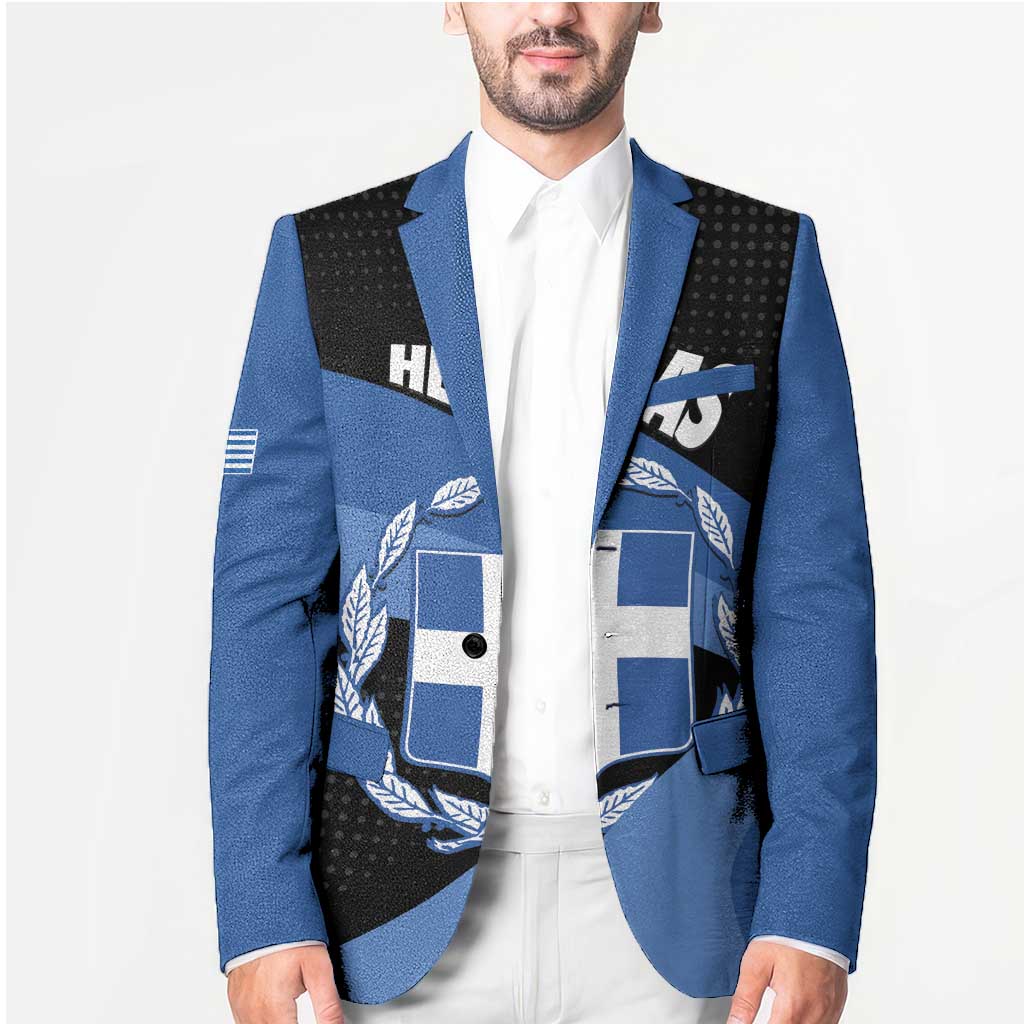 Personalised Greece Hellas Blazer Coat Of Arms - Wonder Print Shop