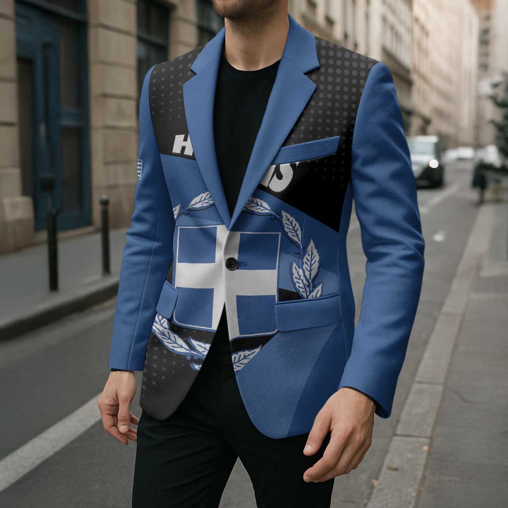 Personalised Greece Hellas Blazer Coat Of Arms - Wonder Print Shop