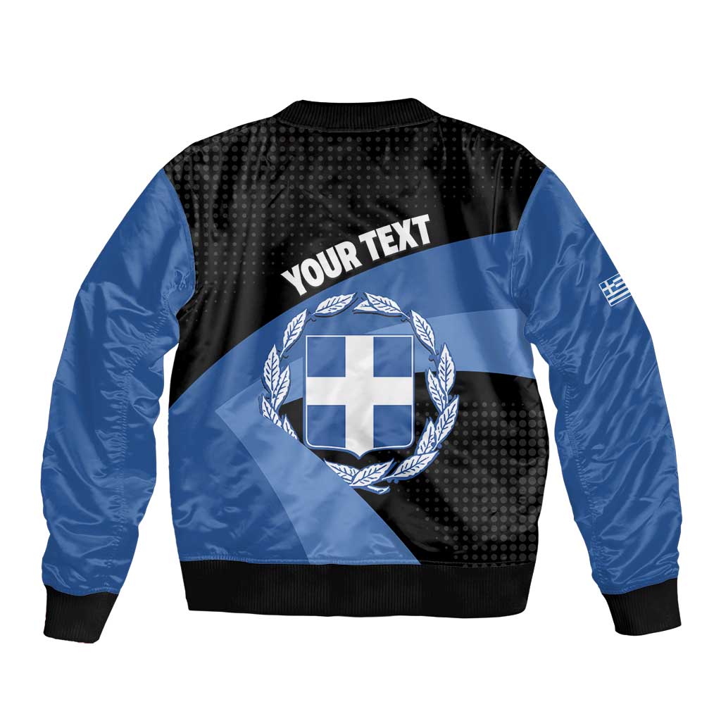 Personalised Greece Hellas Bomber Jacket Coat Of Arms - Wonder Print Shop