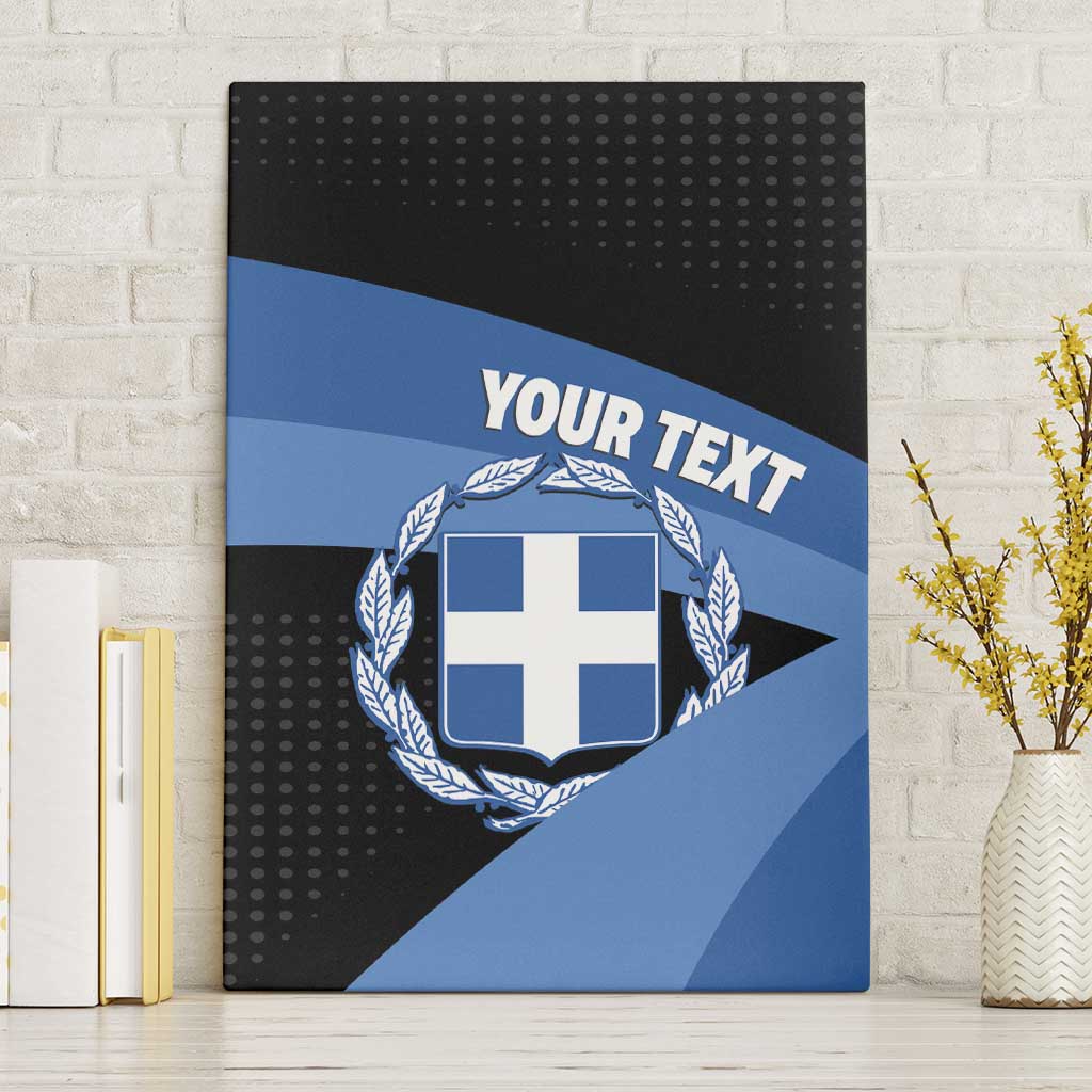 Personalised Greece Hellas Canvas Wall Art Coat Of Arms - Wonder Print Shop
