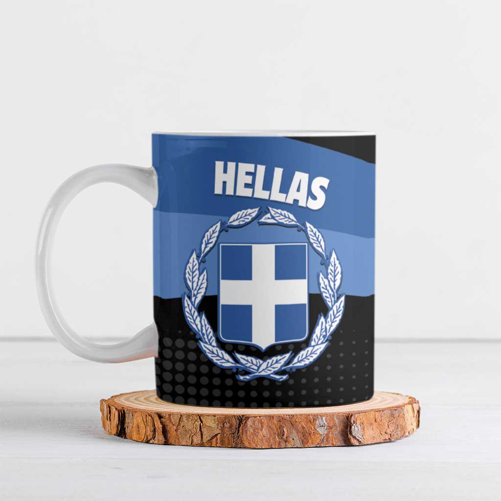 Personalised Greece Hellas Ceramic Mug Coat Of Arms - Wonder Print Shop