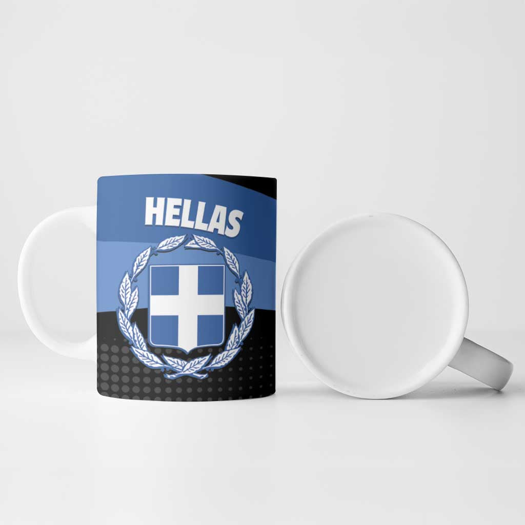 Personalised Greece Hellas Ceramic Mug Coat Of Arms - Wonder Print Shop