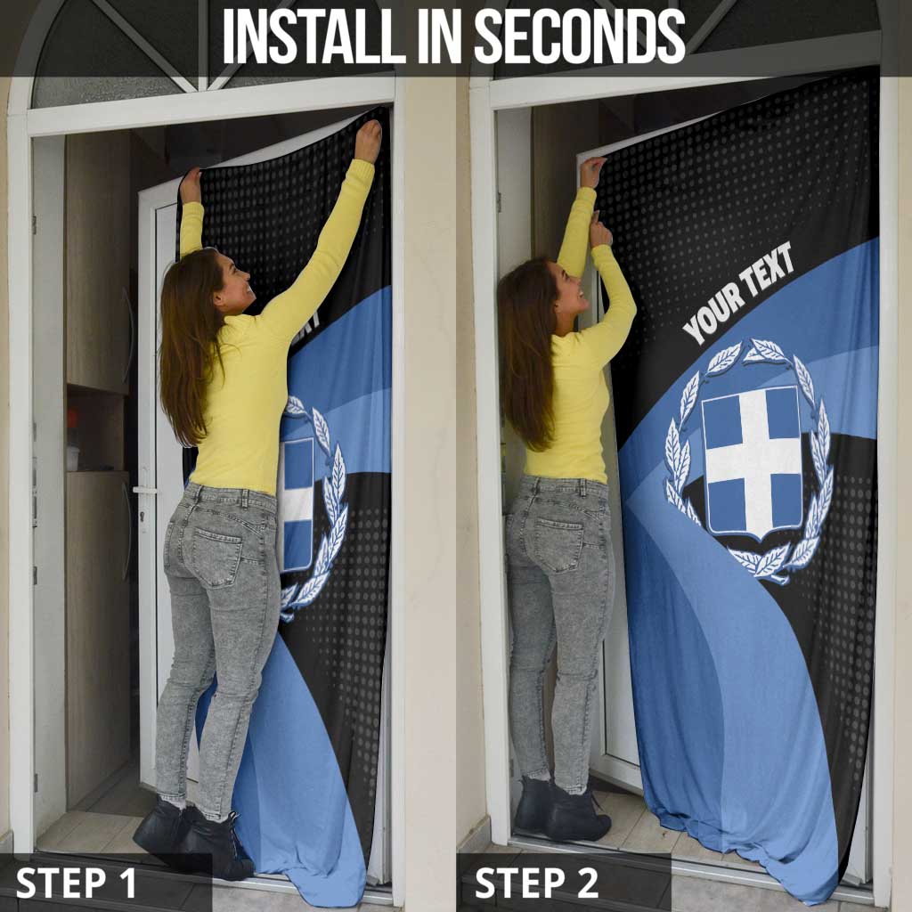 Personalised Greece Hellas Door Cover Coat Of Arms - Wonder Print Shop
