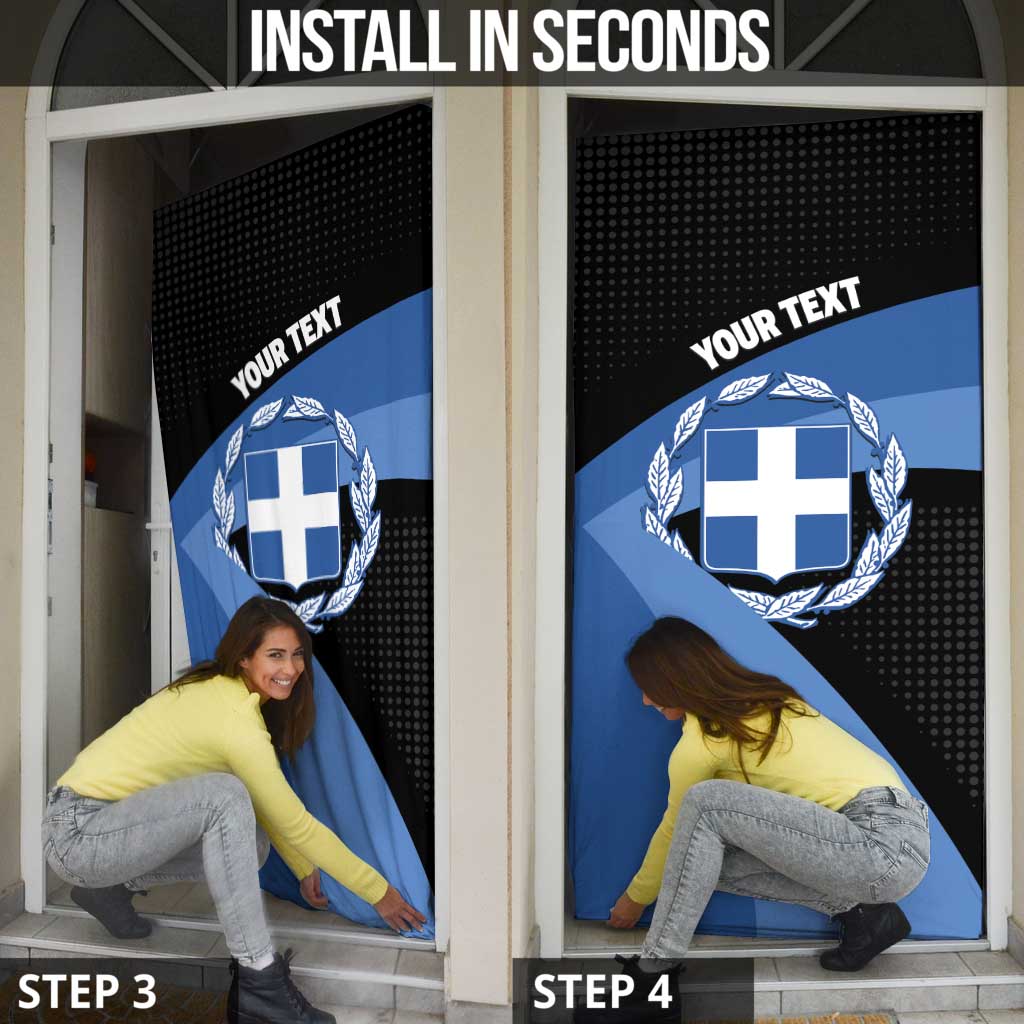 Personalised Greece Hellas Door Cover Coat Of Arms - Wonder Print Shop