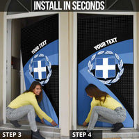 Personalised Greece Hellas Door Cover Coat Of Arms - Wonder Print Shop