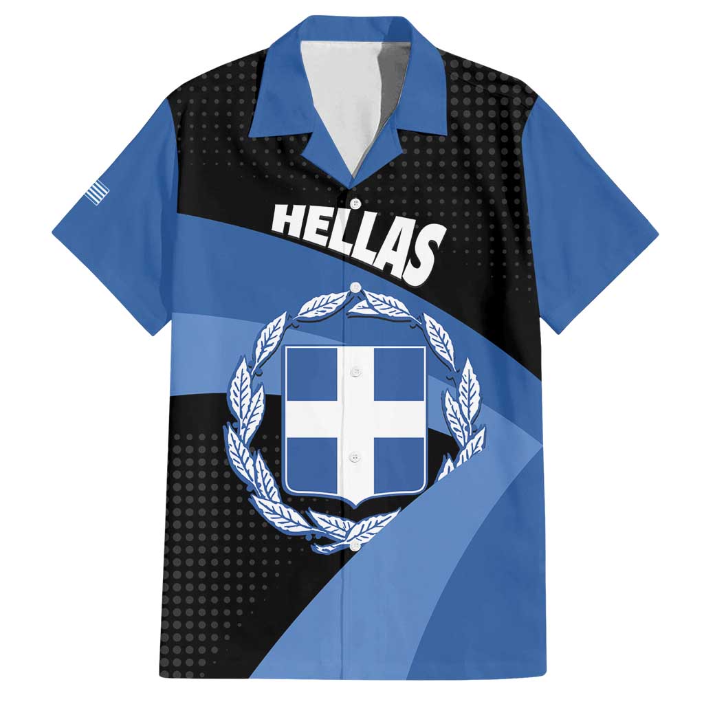 Personalised Greece Hellas Family Matching Long Sleeve Bodycon Dress and Hawaiian Shirt Coat Of Arms - Wonder Print Shop