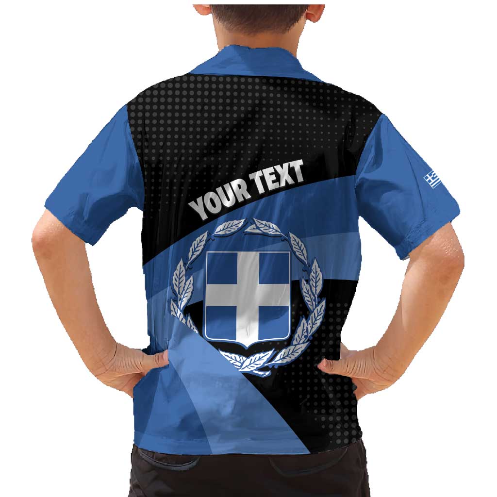 Personalised Greece Hellas Family Matching Mermaid Dress and Hawaiian Shirt Coat Of Arms - Wonder Print Shop