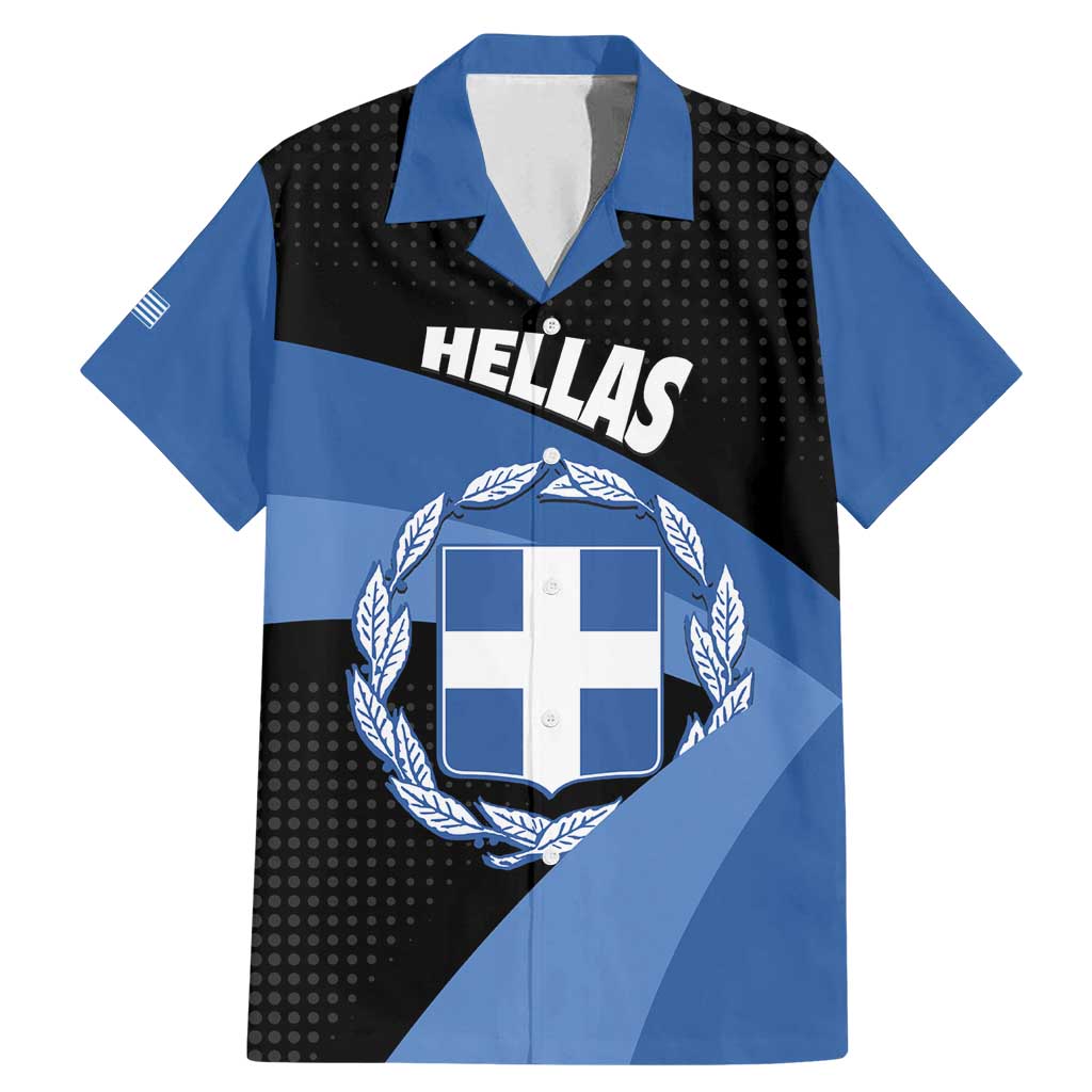 Personalised Greece Hellas Family Matching Mermaid Dress and Hawaiian Shirt Coat Of Arms - Wonder Print Shop