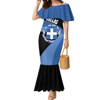 Personalised Greece Hellas Family Matching Mermaid Dress and Hawaiian Shirt Coat Of Arms - Wonder Print Shop