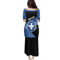 Personalised Greece Hellas Family Matching Puletasi and Hawaiian Shirt Coat Of Arms - Wonder Print Shop