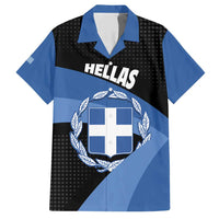 Personalised Greece Hellas Family Matching Short Sleeve Bodycon Dress and Hawaiian Shirt Coat Of Arms - Wonder Print Shop