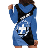 Personalised Greece Hellas Hoodie Dress Coat Of Arms - Wonder Print Shop