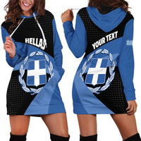 Personalised Greece Hellas Hoodie Dress Coat Of Arms - Wonder Print Shop
