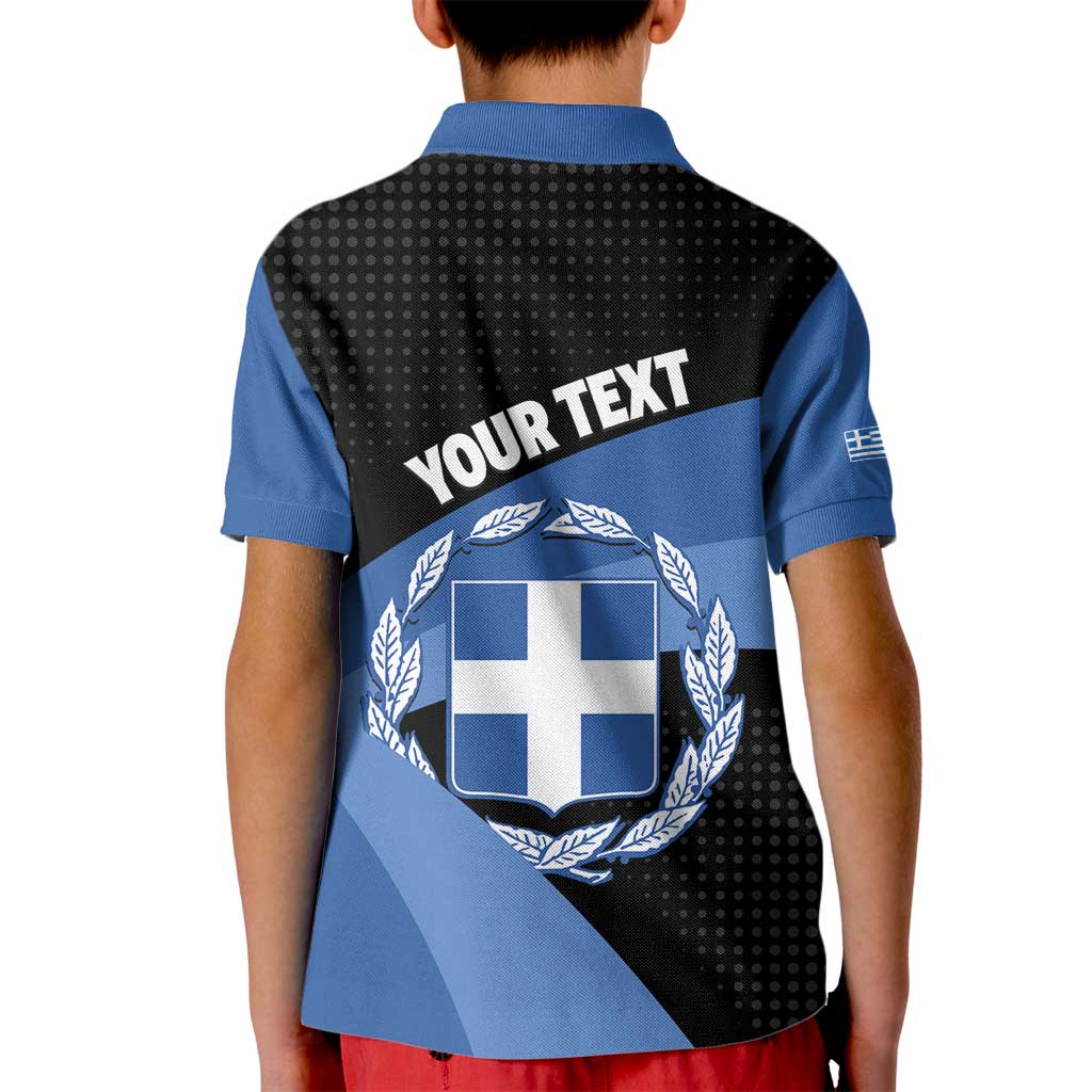 Personalised Greece Hellas Kid Polo Shirt Coat Of Arms - Wonder Print Shop