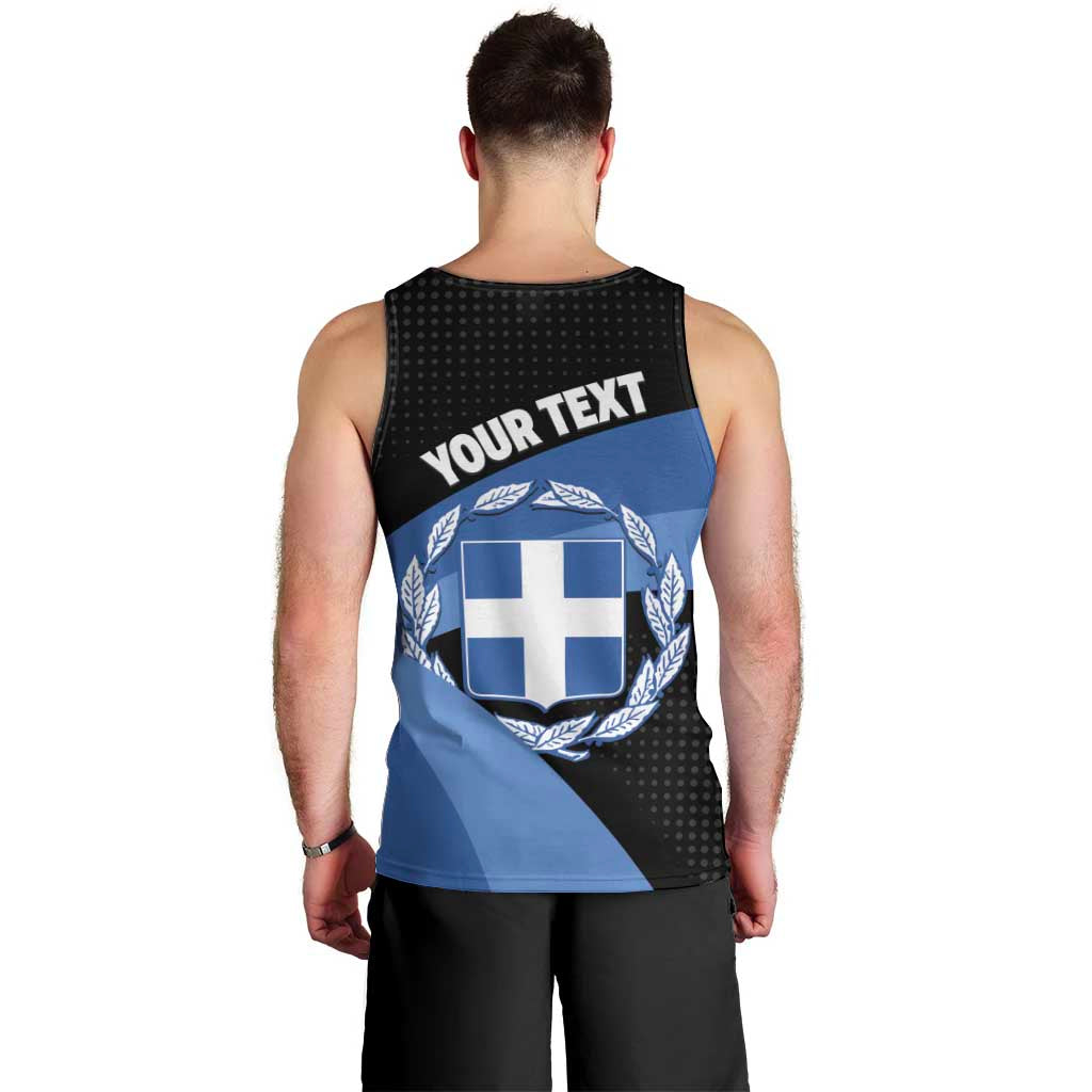 Personalised Greece Hellas Men Tank Top Coat Of Arms - Wonder Print Shop