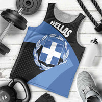 Personalised Greece Hellas Men Tank Top Coat Of Arms - Wonder Print Shop