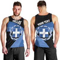 Personalised Greece Hellas Men Tank Top Coat Of Arms - Wonder Print Shop