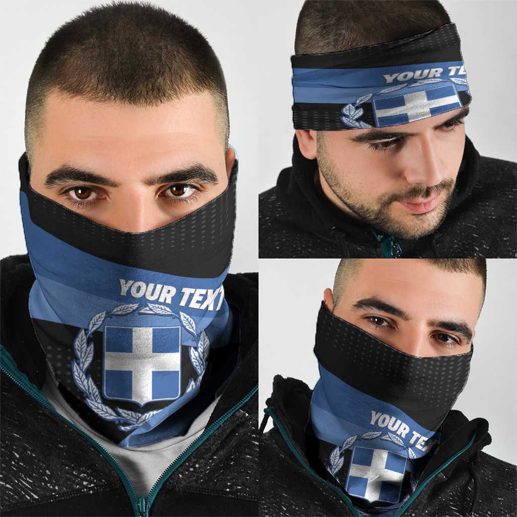 Personalised Greece Hellas Neck Gaiter Coat Of Arms - Wonder Print Shop