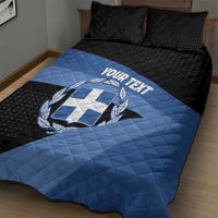 Personalised Greece Hellas Quilt Bed Set Coat Of Arms - Wonder Print Shop