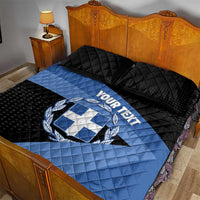 Personalised Greece Hellas Quilt Bed Set Coat Of Arms - Wonder Print Shop