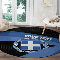 Personalised Greece Hellas Round Carpet Coat Of Arms - Wonder Print Shop