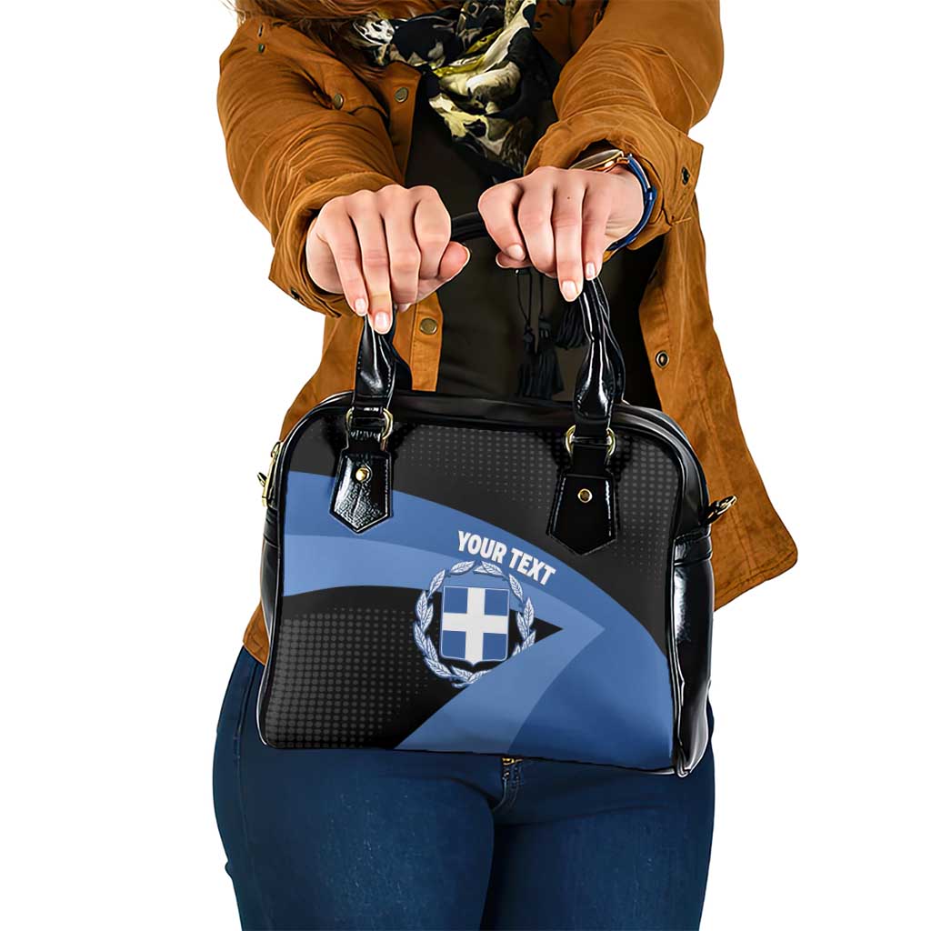 Personalised Greece Hellas Shoulder Handbag Coat Of Arms - Wonder Print Shop