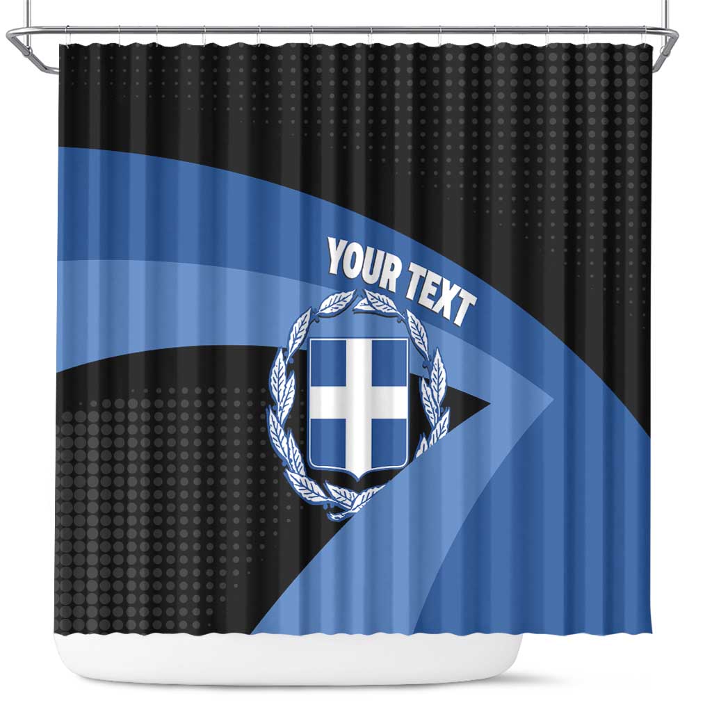 Personalised Greece Hellas Shower Curtain Coat Of Arms - Wonder Print Shop