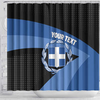 Personalised Greece Hellas Shower Curtain Coat Of Arms - Wonder Print Shop