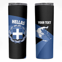 Personalised Greece Hellas Skinny Tumbler Coat Of Arms - Wonder Print Shop