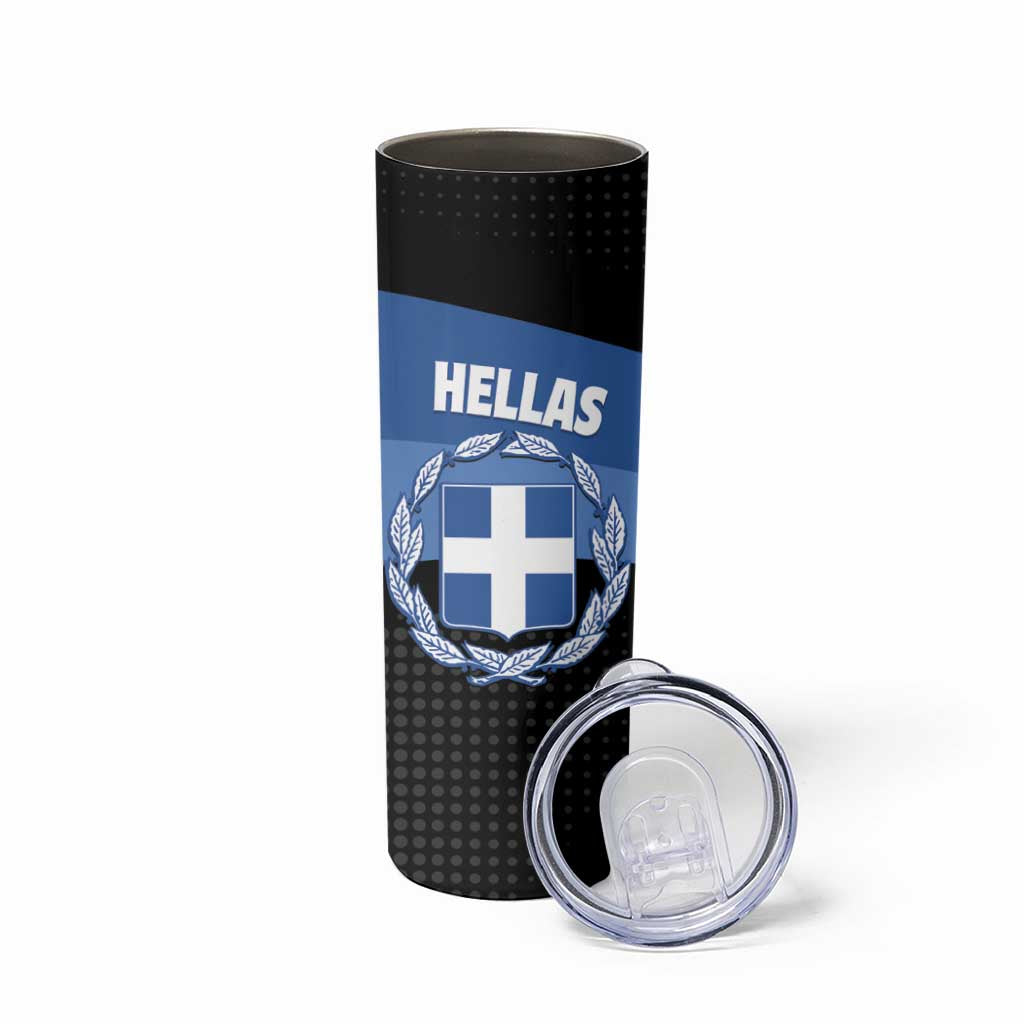 Personalised Greece Hellas Skinny Tumbler Coat Of Arms - Wonder Print Shop