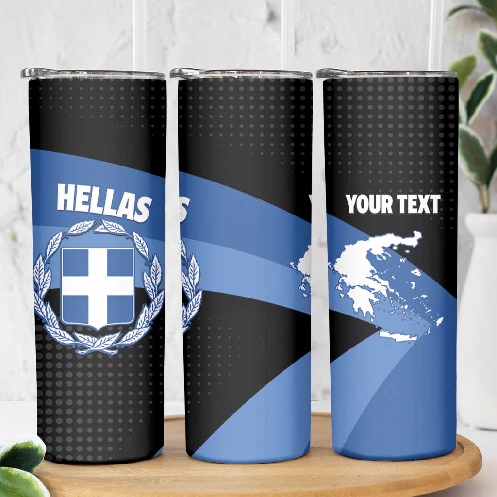 Personalised Greece Hellas Skinny Tumbler Coat Of Arms - Wonder Print Shop