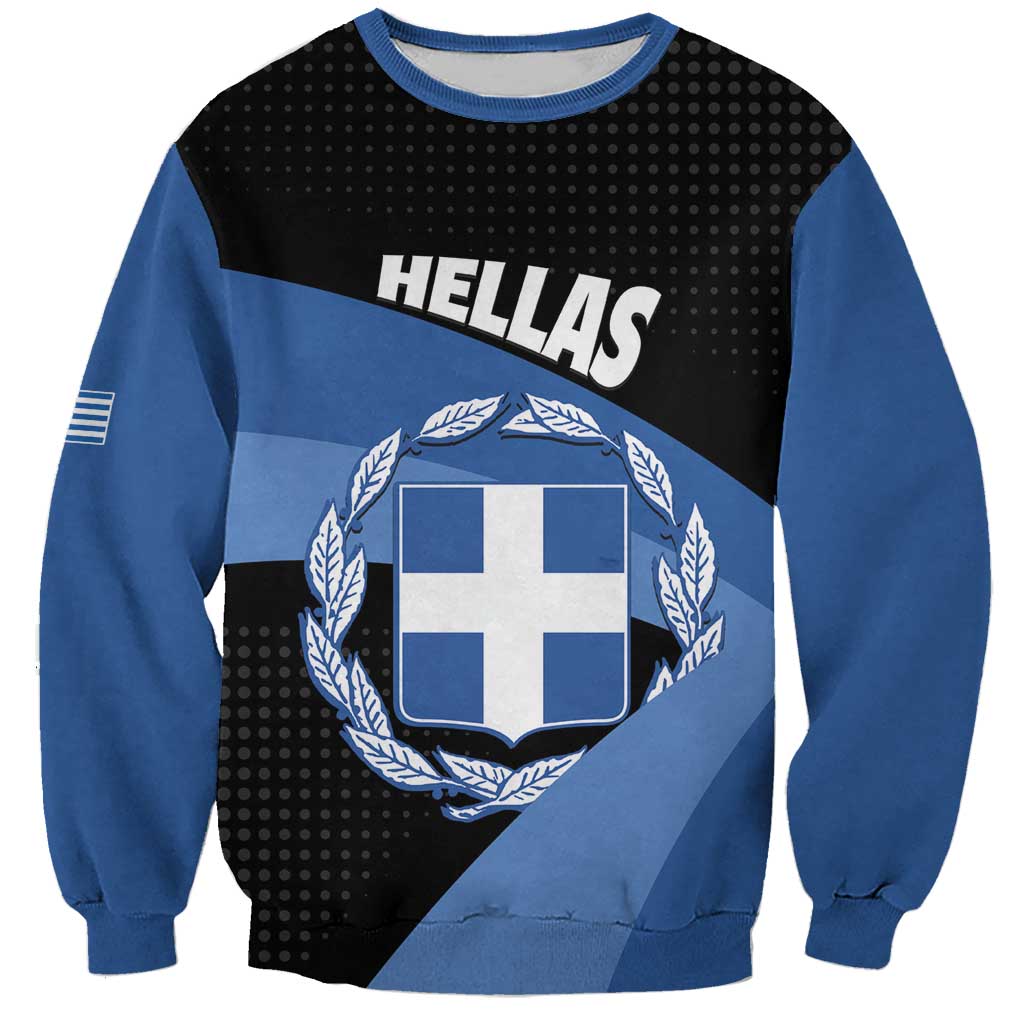 Personalised Greece Hellas Sweatshirt Coat Of Arms - Wonder Print Shop
