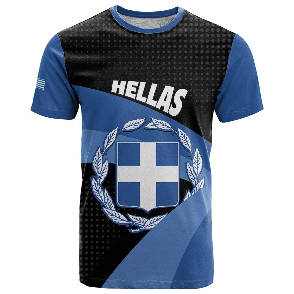 Personalised Greece Hellas T Shirt Coat Of Arms - Wonder Print Shop