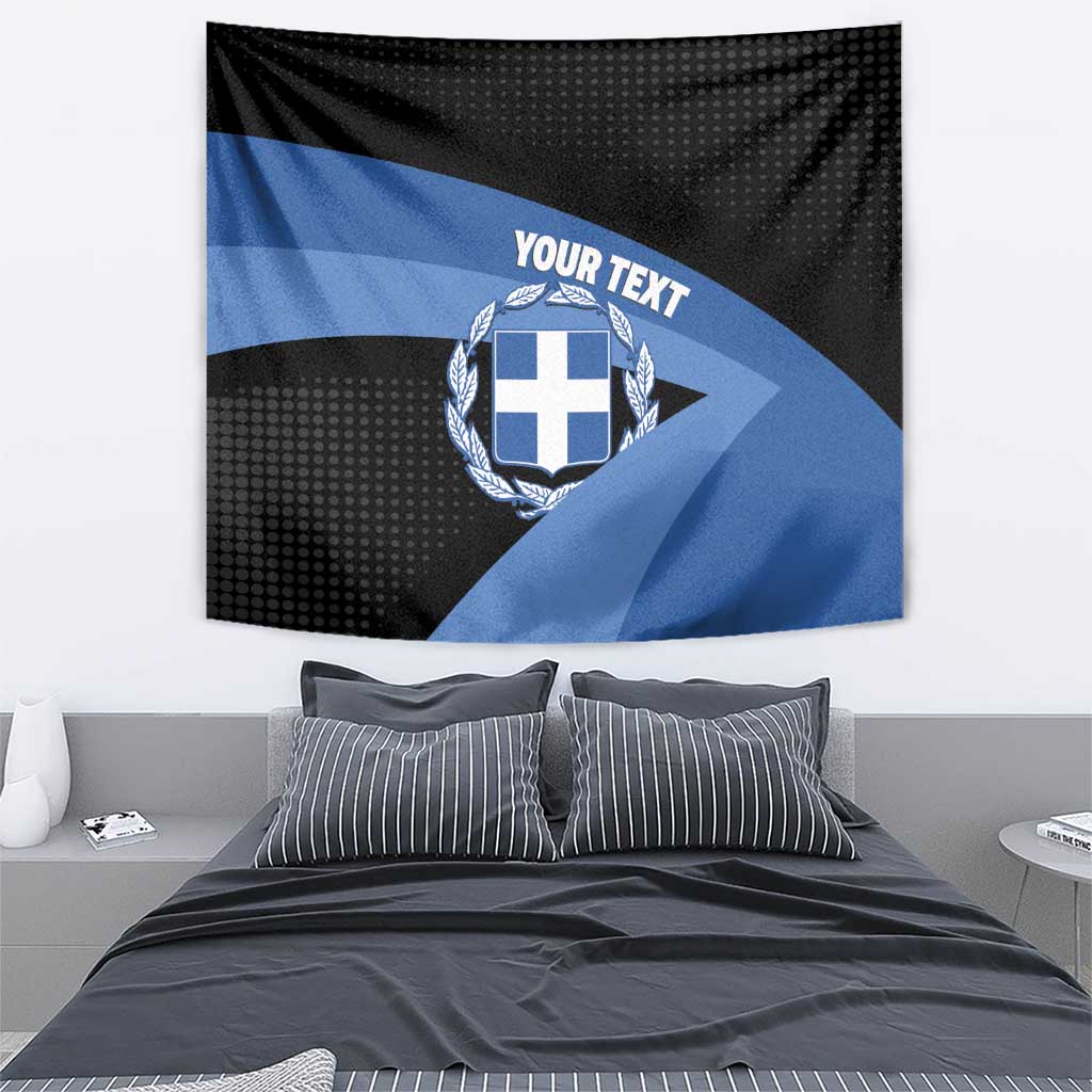 Personalised Greece Hellas Tapestry Coat Of Arms - Wonder Print Shop