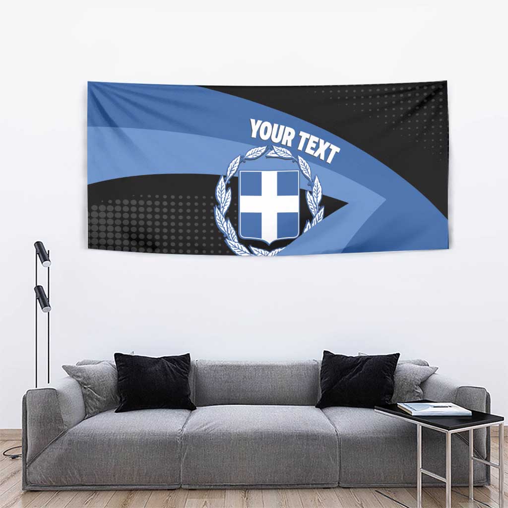 Personalised Greece Hellas Tapestry Coat Of Arms - Wonder Print Shop