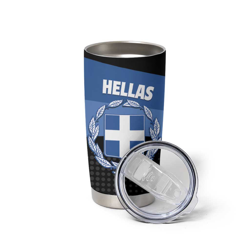 Personalised Greece Hellas Tumbler Cup Coat Of Arms - Wonder Print Shop