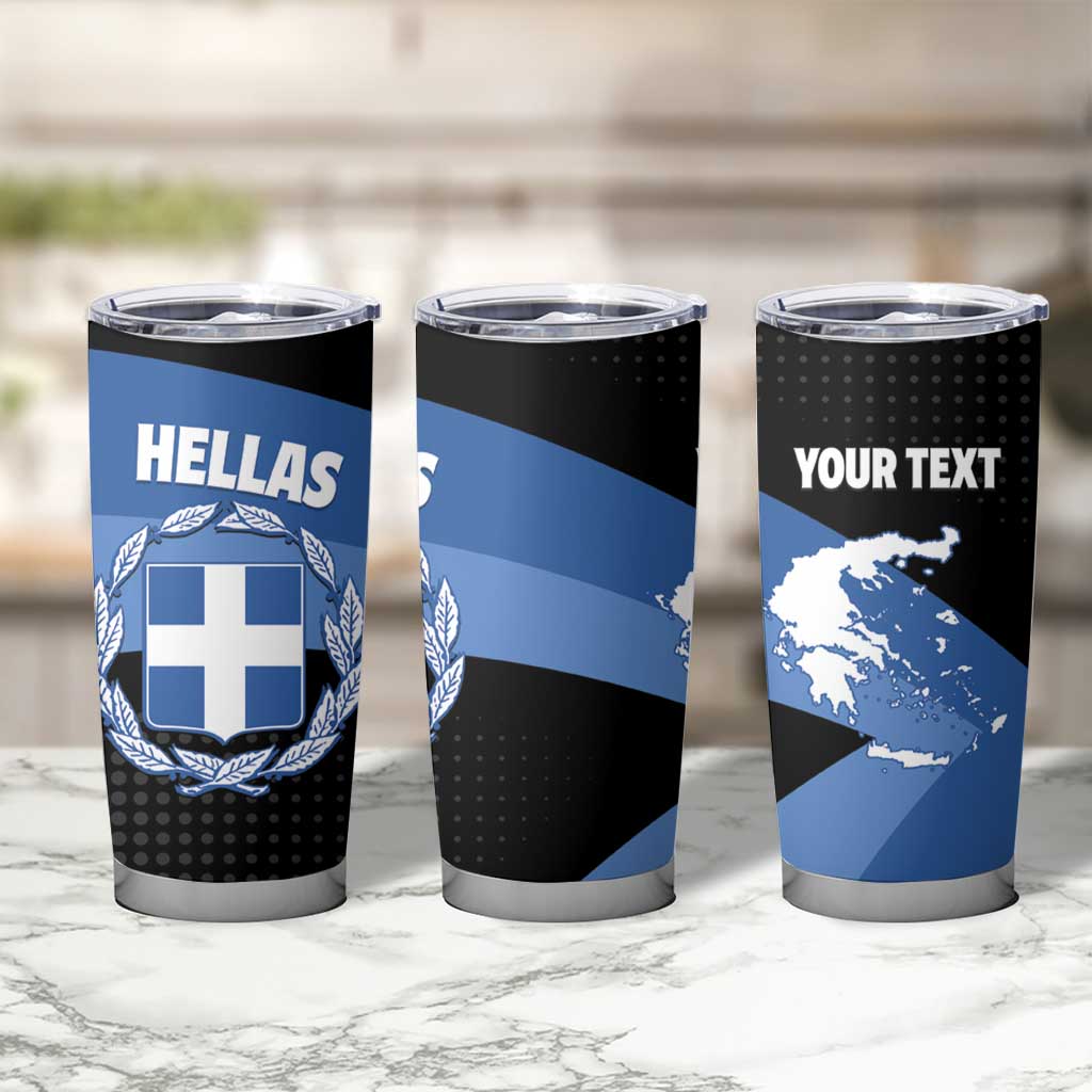 Personalised Greece Hellas Tumbler Cup Coat Of Arms - Wonder Print Shop