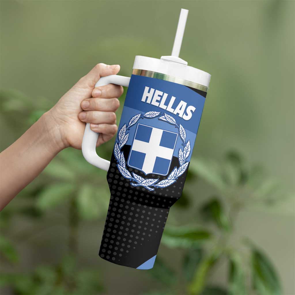 Personalised Greece Hellas Tumbler With Handle Coat Of Arms - Wonder Print Shop