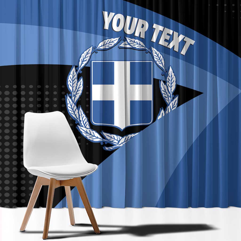 Personalised Greece Hellas Window Curtain Coat Of Arms - Wonder Print Shop
